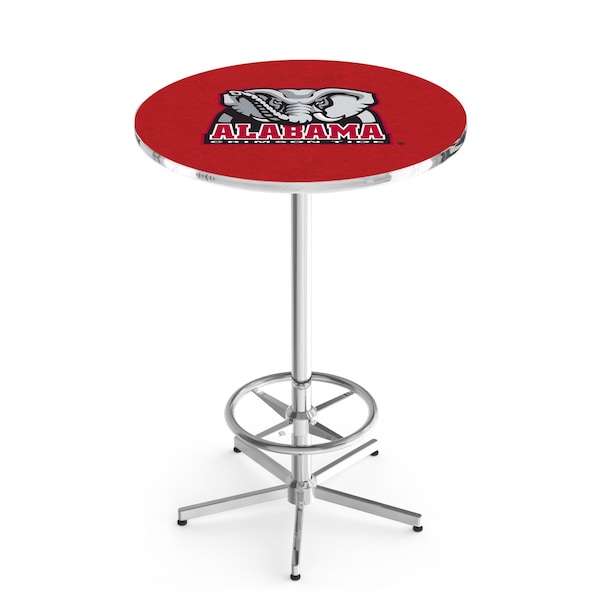 42" Chrome Alabama Pub Table